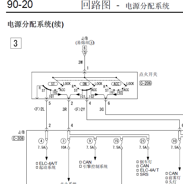 三菱君阁保险电路图