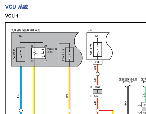 2018年猎豹CS9EV 整车控制器（VCU）电路图