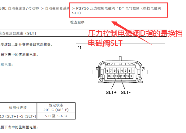 2012年雷克萨斯GS250换挡电磁阀位置