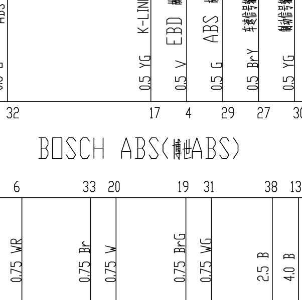 2010年众泰M300 ABS系统电路图