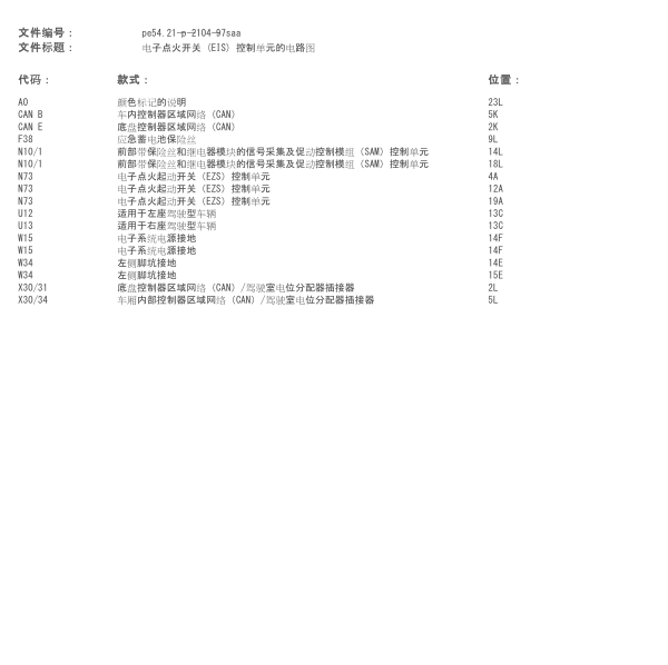 2009年奔驰S600点火系统电路图