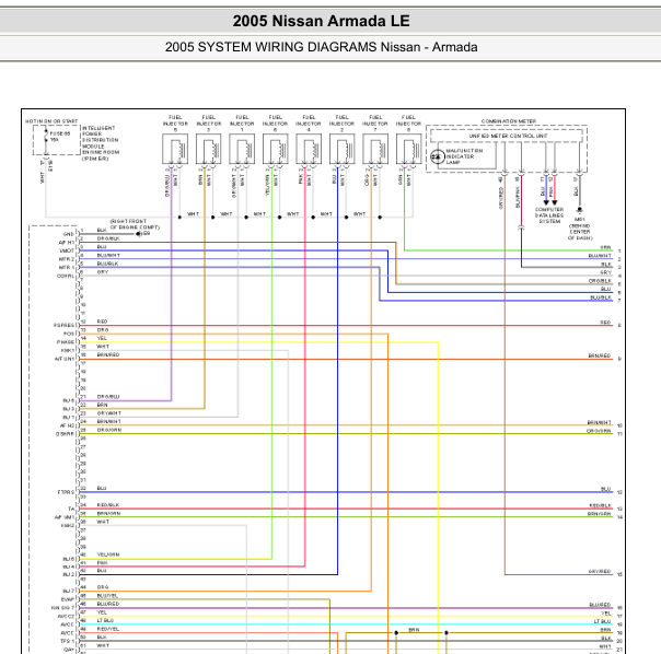 2005年日产Armada发动机电路图