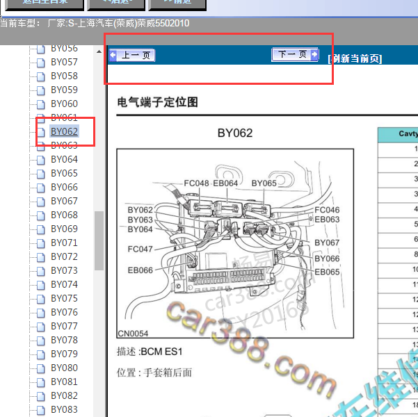 2010年荣威550 BCM针脚图