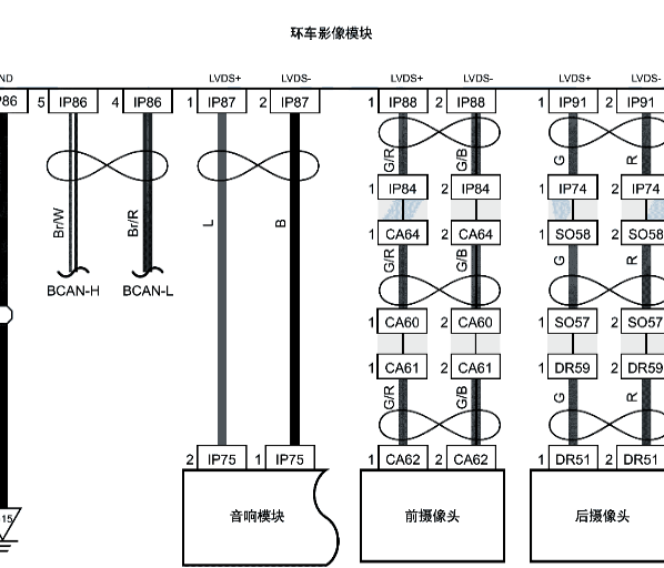 2018年长丰猎豹迈途影音系统电路图和安装位置图