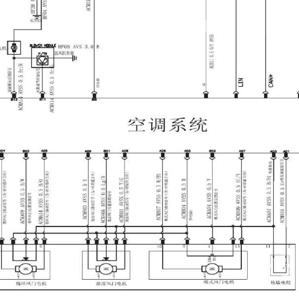 2016年长安CX70空调电路图