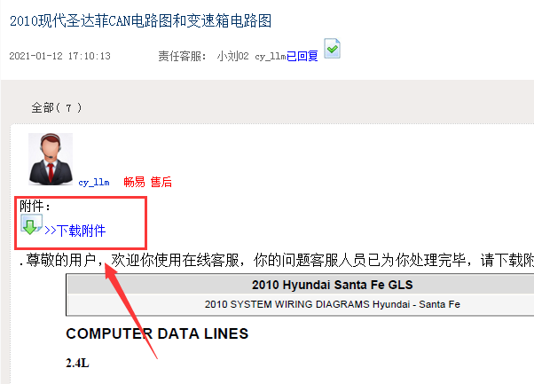 2010年现代圣达菲变速箱和can线路图