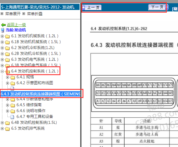 2012年五菱荣光LAQ发动机针脚