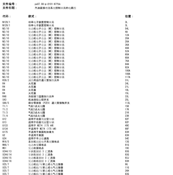2015年奔驰C200L 冷却系统电路图