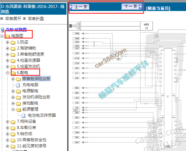 2016年雷诺科雷傲电源电路图