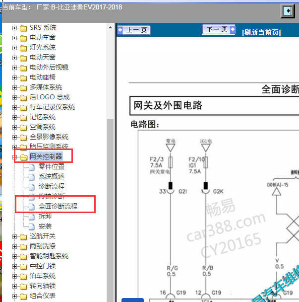 2017年比亚迪秦网络CAN电路图