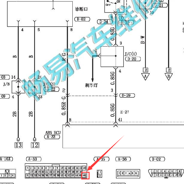 猎豹奇兵ABS针脚电路图