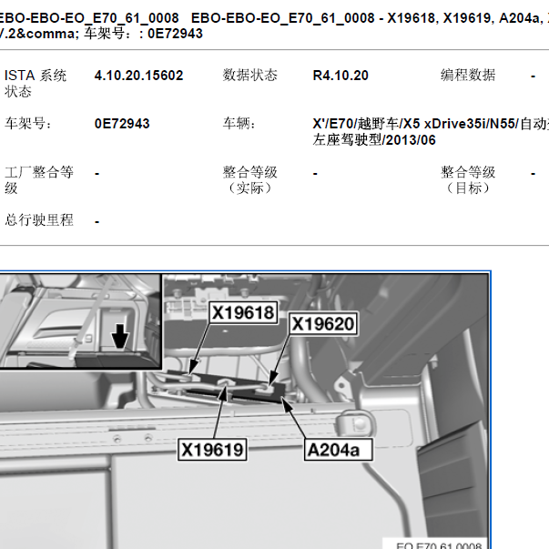 2013年宝马X5后备箱提升机构位置