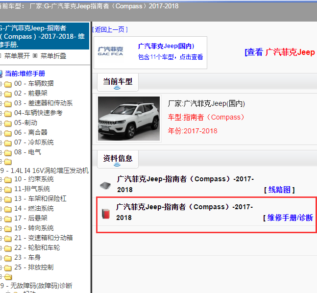 2018年指南者全车维修手册