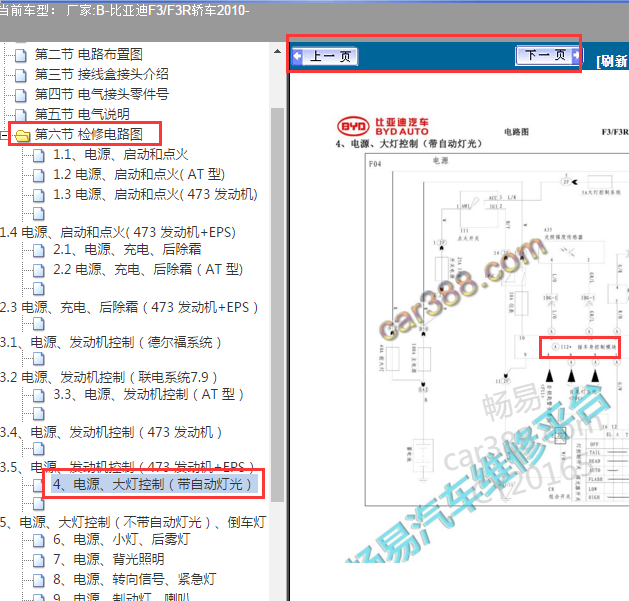 2010年比亚迪F3R车身相关电路图