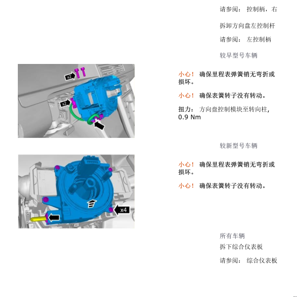 2012年沃尔沃S80L仪表维修手册