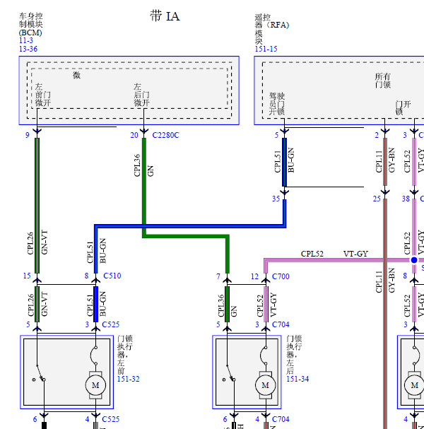 2013年福特锐界遥控接收器电路图