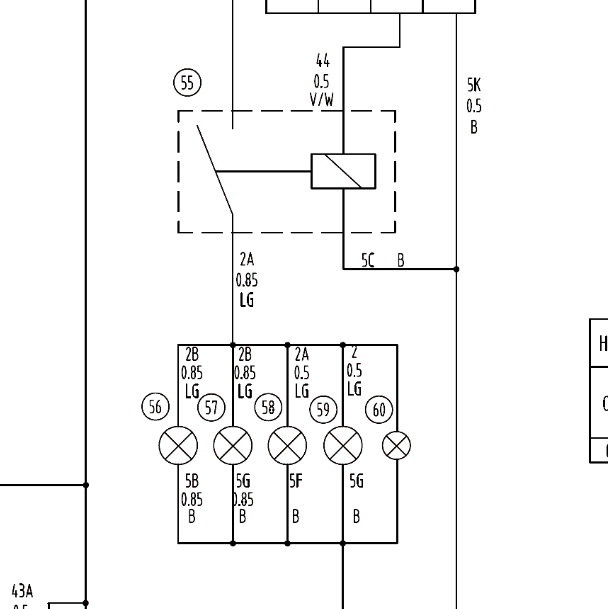 长安跨越王雾灯电路图