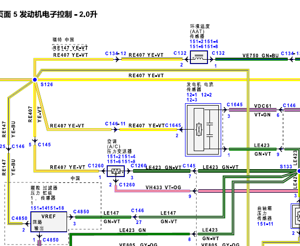2017年林肯MKZ发动机变速箱电路图