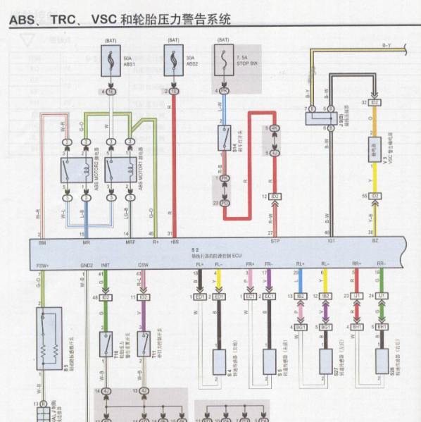 2006年皇冠ABS电路图