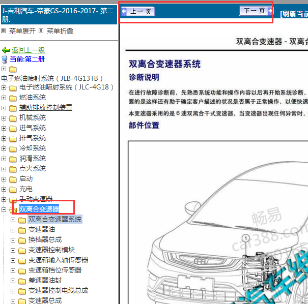 2016年吉利帝豪6DCT变速箱维修手册