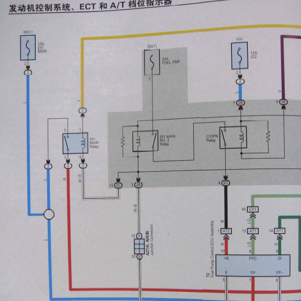 丰田锐志变速箱电路图