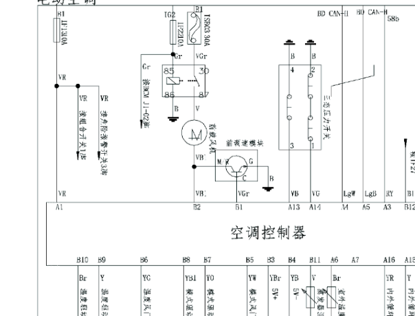 2019年东风风光S560空调电路图