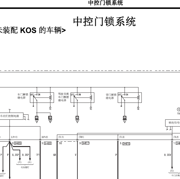 2019年三菱奕歌 中控门锁电路图
