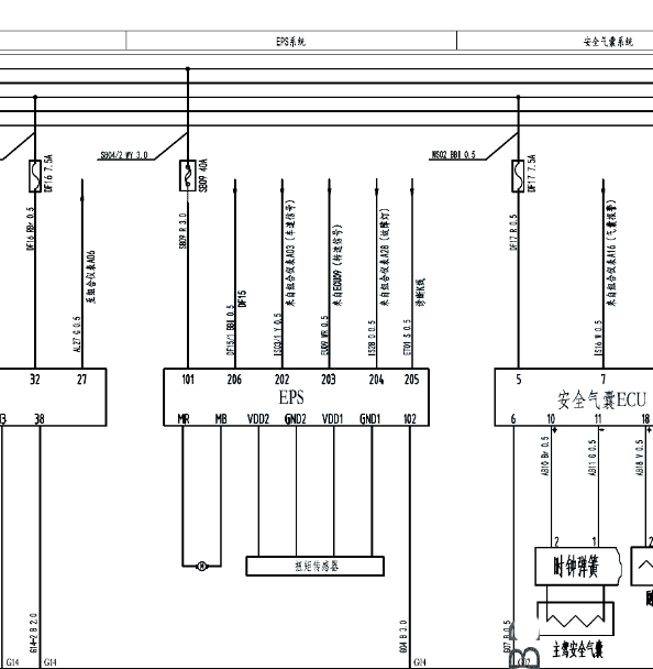 2019年长安跨越王X1 转向电路图