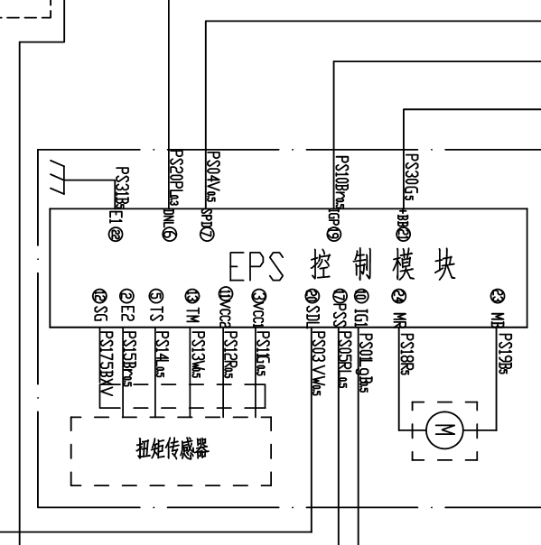 昌河派喜转向电路图