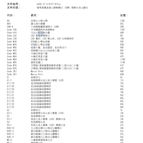 奔驰V250座椅电路图