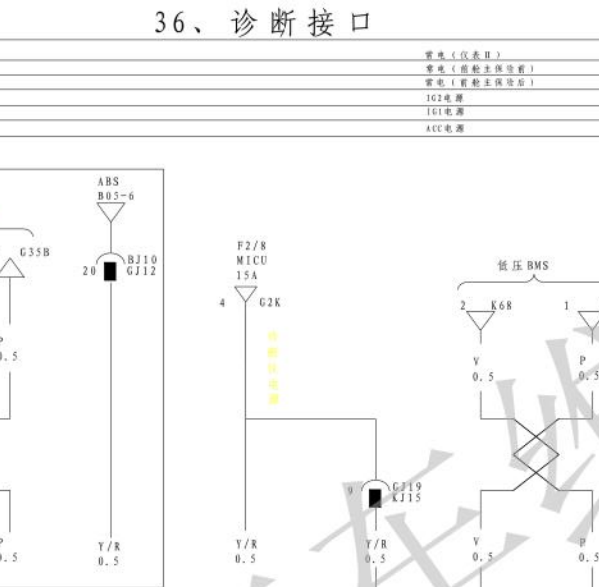 2014年比亚迪秦CAN线电路图