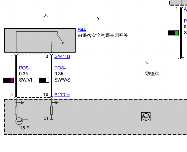 2011年宝马523LI气囊电路图