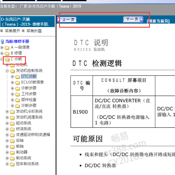 2019年天籁全车故障资料