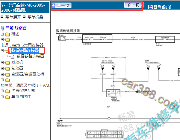 2005-2006年马自达M6通讯电路图