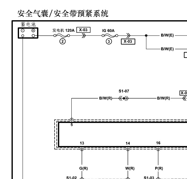 2010海马丘比特安全气囊电路图