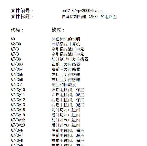2011年奔驰S400L 制动系统电路图.