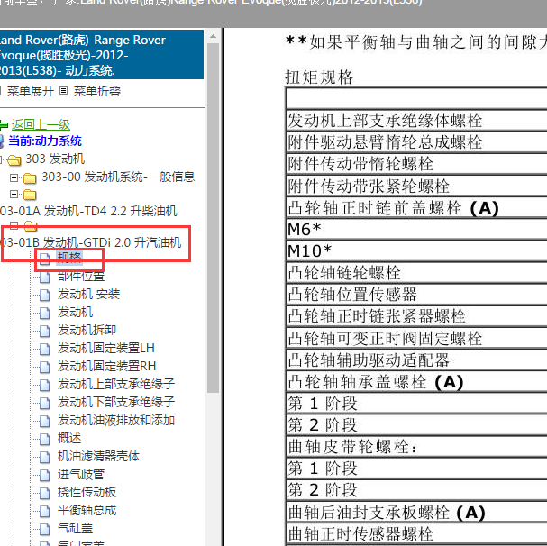 2012年路虎揽胜极光2.0发动机扭矩规格.