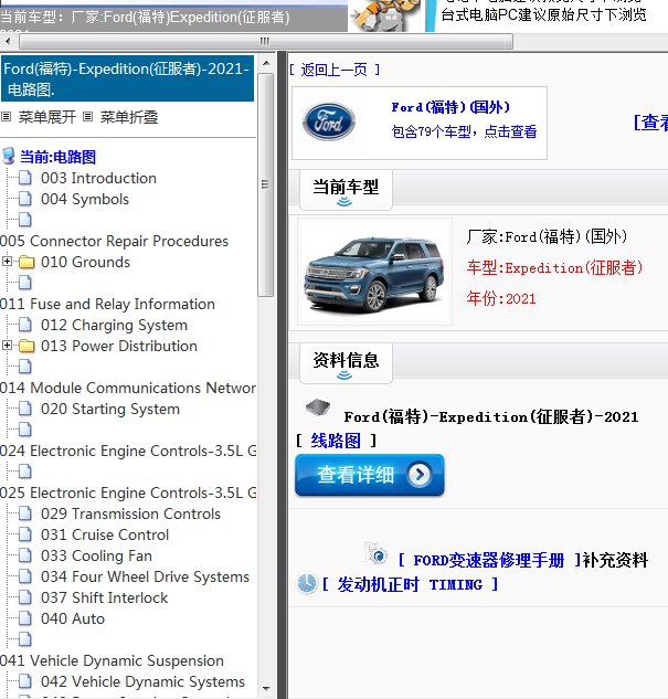 Ford(福特)-Expedition(征服者)-2021[ 线路图 ]