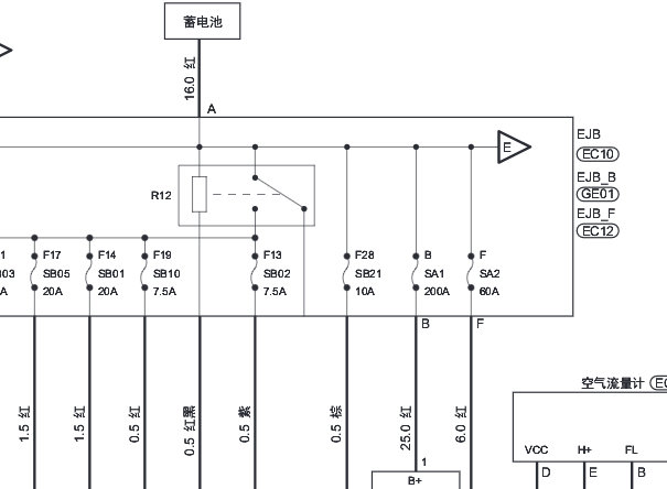 宝沃BX7发动机电路图