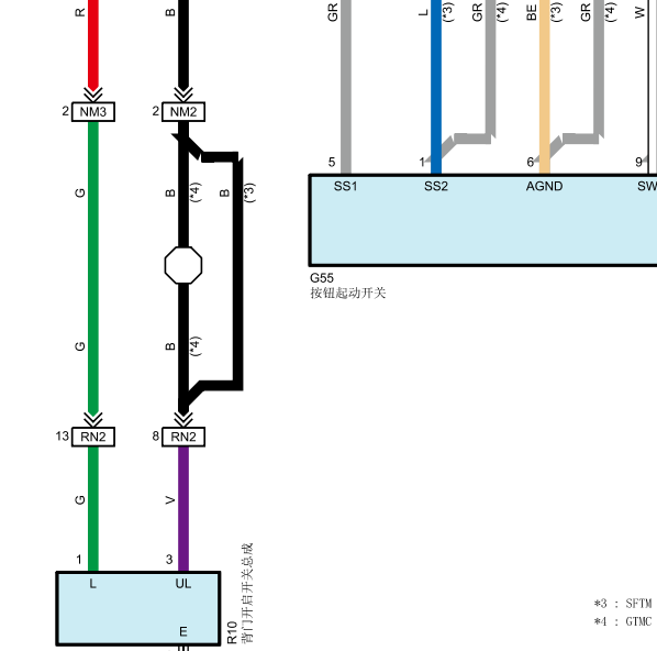2020年RAV4尾门电路图