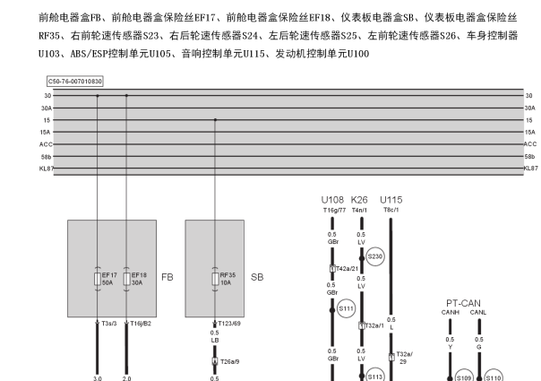 2016年北汽绅宝D50气囊电路图