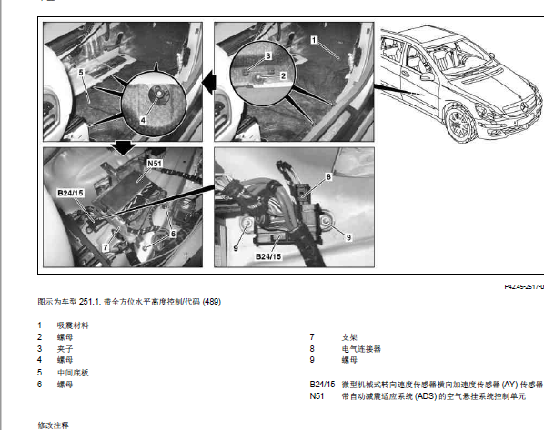 2012年奔驰E300 ABS部件位置