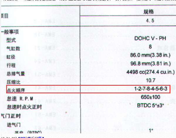 现代雅科仕点火顺序