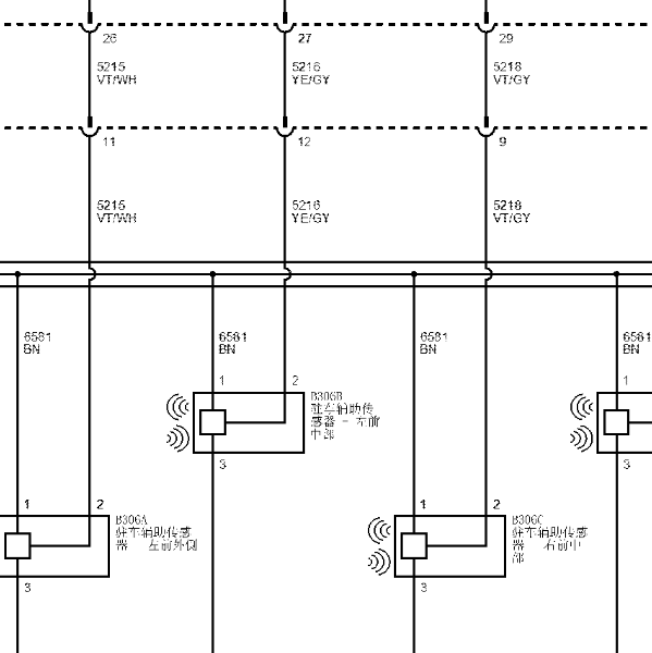 2020年凯迪拉克CT5 驻车辅助电路图