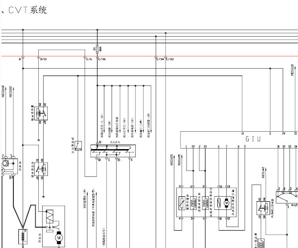 2011年比亚迪F6变速箱电路图