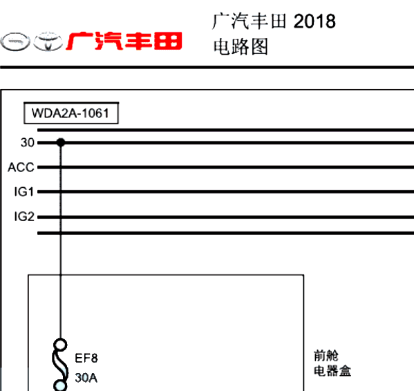 2018年丰田IX4空调电路图