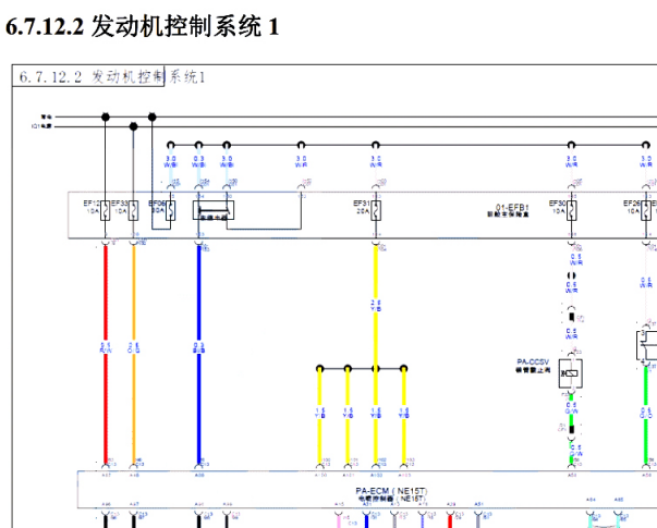 2020年长安UNI-T发动机电路图