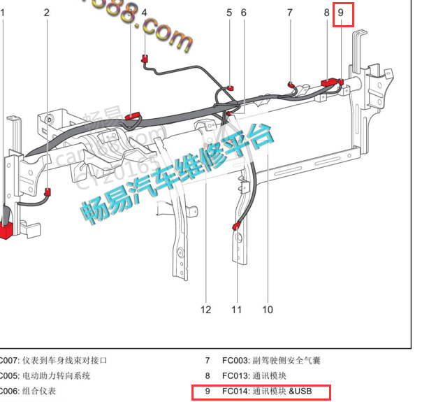 2017-2018年名爵ZS通讯模块位置