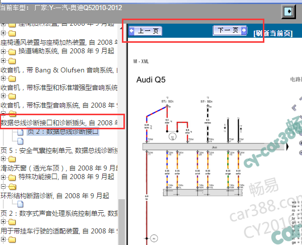 2010-2012年奥迪Q5网络通讯电路图
