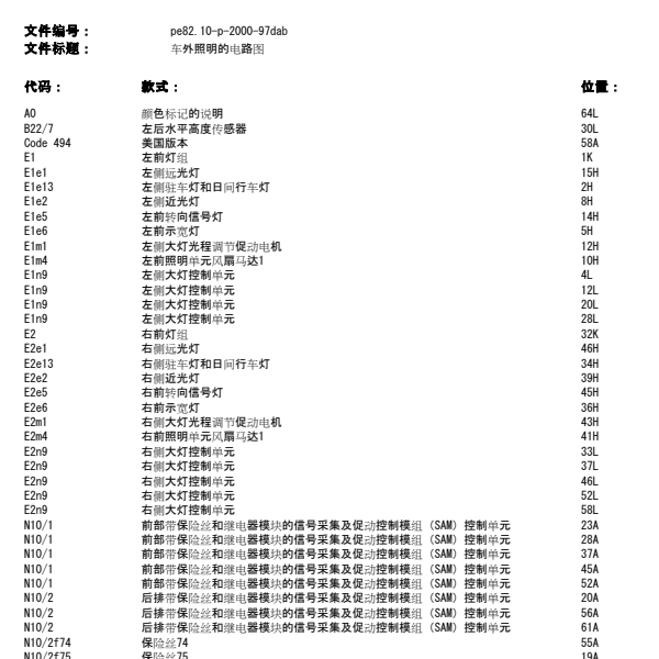 奔驰E300L大灯电路图